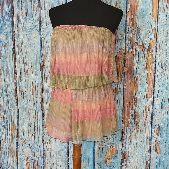 wild Honey Rainbow Strapless Romper - Picture 1 of 11